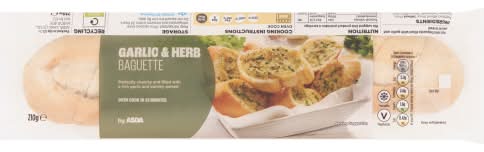 ASDA Garlic & Herb Baguette (210g)