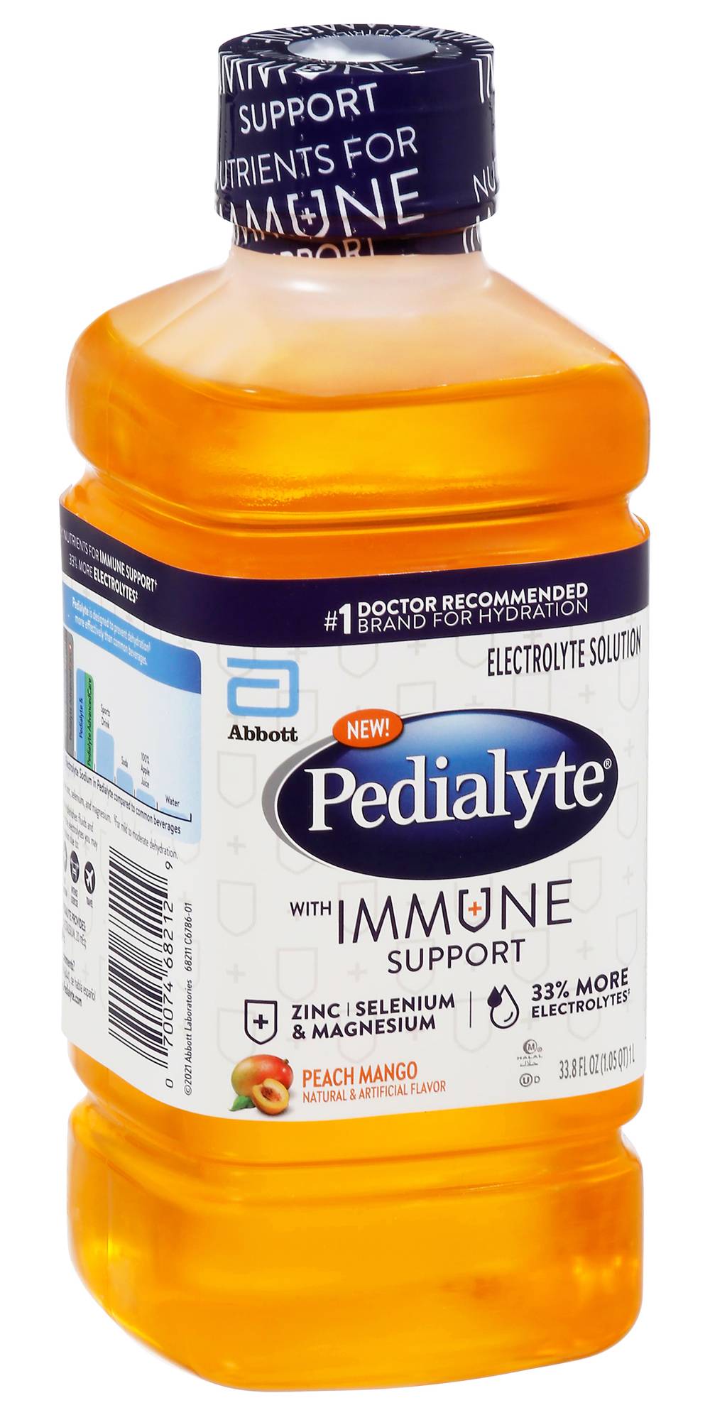 Pedialyte Peach Mango Flavored Electrolyte Solution (2.21 lbs)