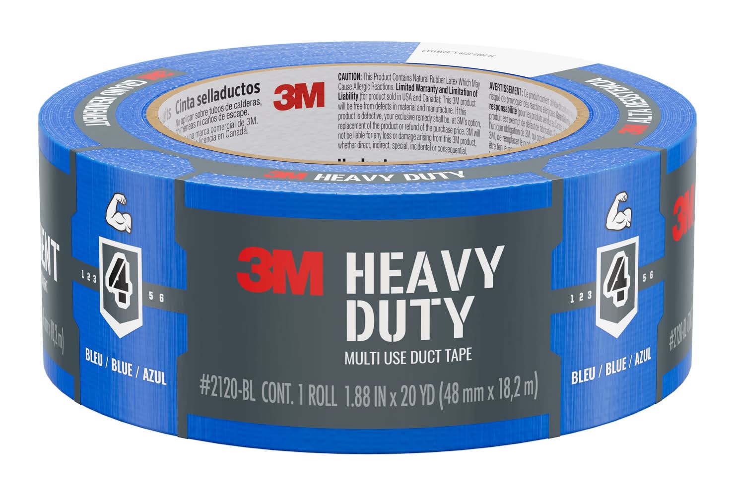 3M Heavy Duty Blue Rubberized Duct Tape 1.88-in x 20 Yard(s)