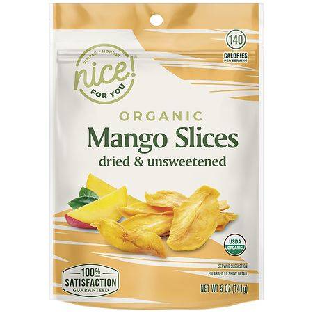 Nice! Dried & Unsweetened Organic Mango Slices (5 oz)