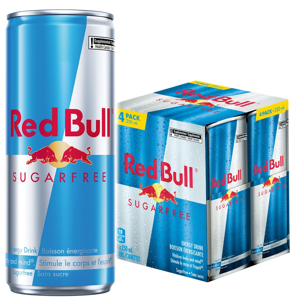 Red Bull Sugar Free Energy Drink (4 x 250 ml)