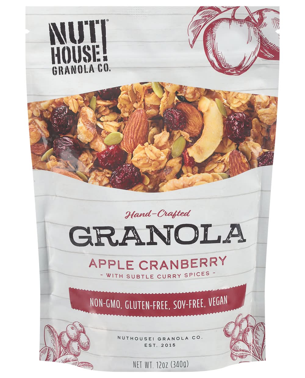 NutHouse! Granola Company All Natural Apple Cranberry Granola (12 oz)