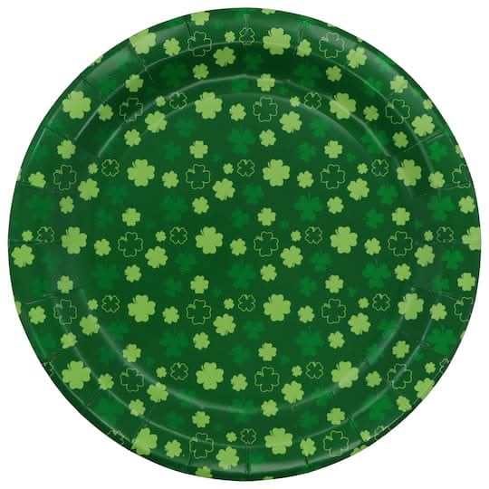 9" Shamrock Paper Plates, 10Ct. By Celebrate It