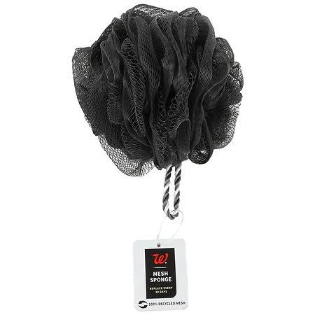 Walgreens Mesh Bath Sponge, Black