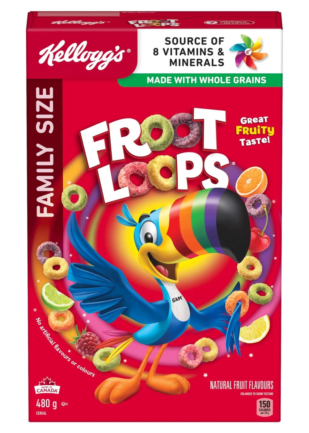 Kellogg's Froot Loops Family Pack Cereal (480 g)