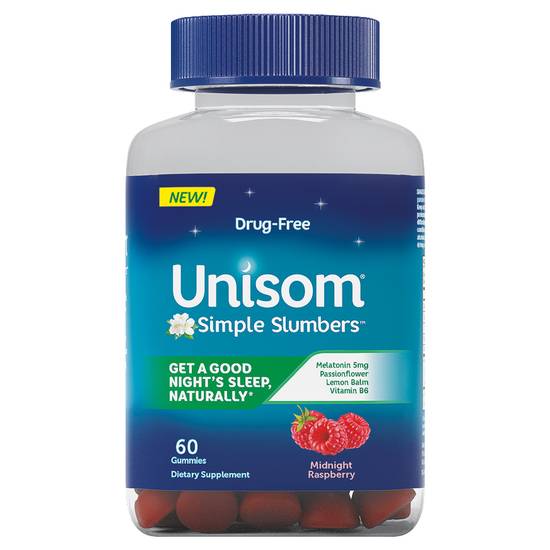 Unisom Simple Slumbers Raspberry Melatonin 5 mg (60 gummies)
