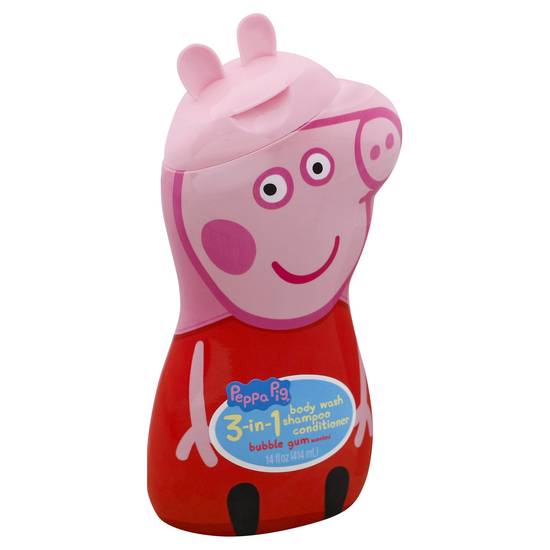 Gbg Beauty Peppa Pig Bubble Gum 3-in-1 Body Wash Shampoo & Conditioner