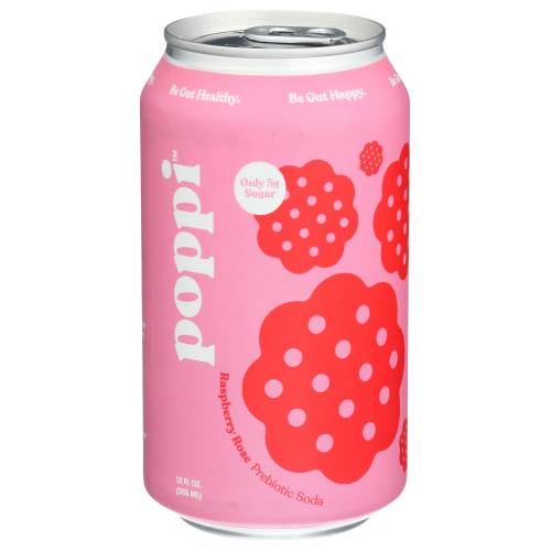 Poppi Raspberry Rose Prebiotic Soda