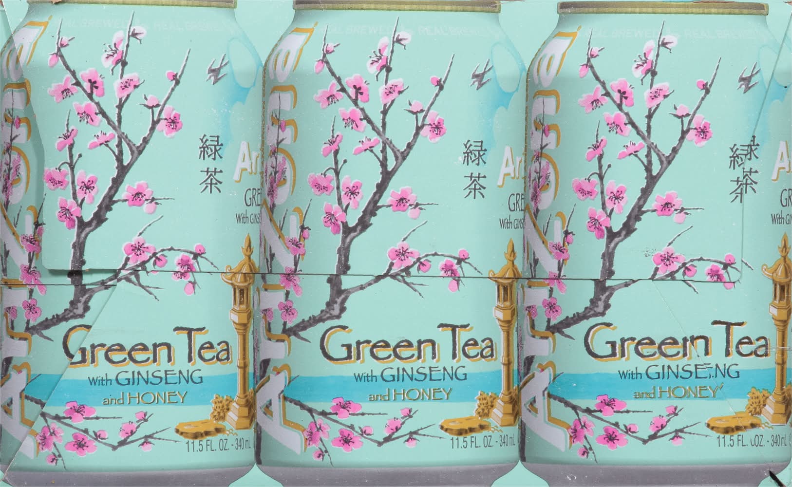 AriZona Green Tea, Ginseng & Honey (12 x 11.5 fl oz) | Postmates