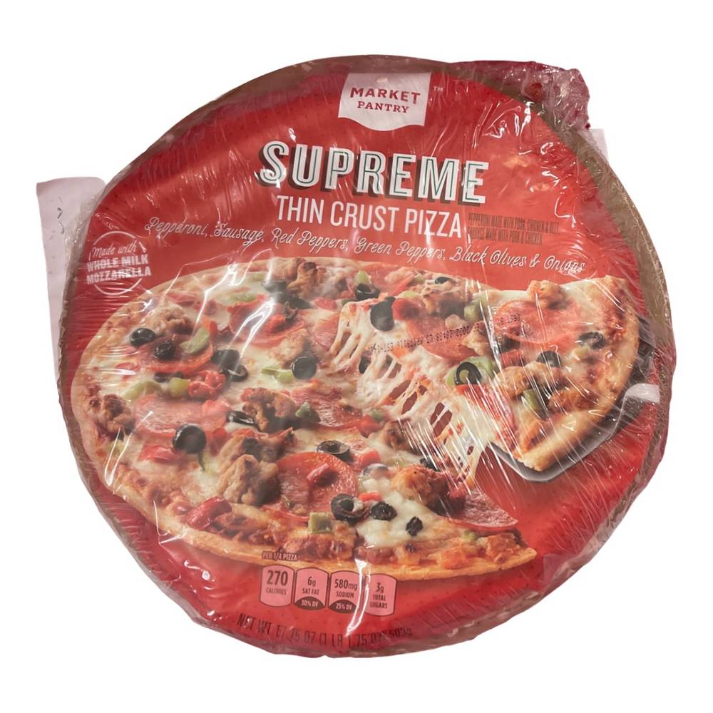 Market Pantry Thin Crust Supreme Frozen Pizza (17.75 oz)