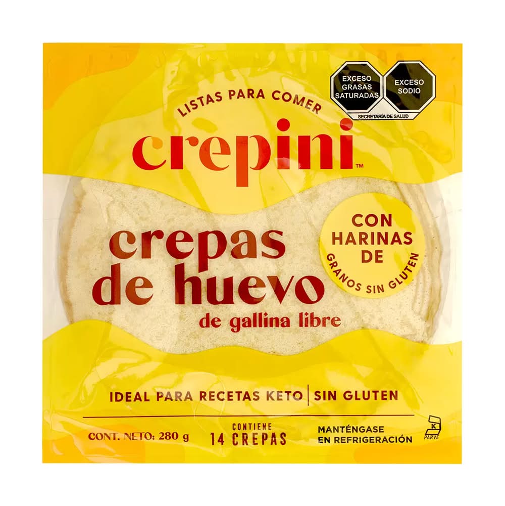 Crepini · Crepas de huevo de gallina libre con harinas de granos sin gluten (14 un)