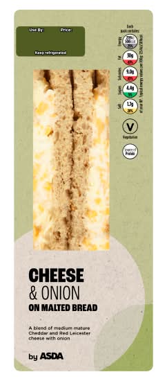ASDA Cheese & Onion, Malted Bread