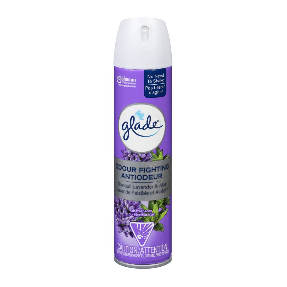 Glade spray d'ambiance désodorisant (lavander-aloé vera) - glade tranquil lavender & aloe air freshener spray (235 g)