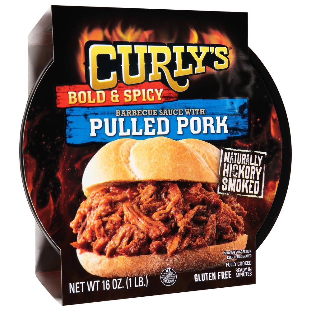 Curly's Bold & Spicy Barbecue Sauce With Pulled Pork (1 lbs)