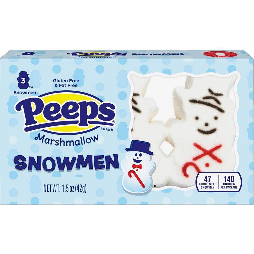 Peeps Marshmallow Snowmen, 3pc, 1.5oz