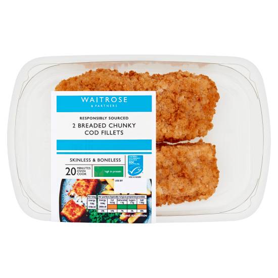 Waitrose & Partners  Breaded Chunky Cod Fillets ( 2 ct )