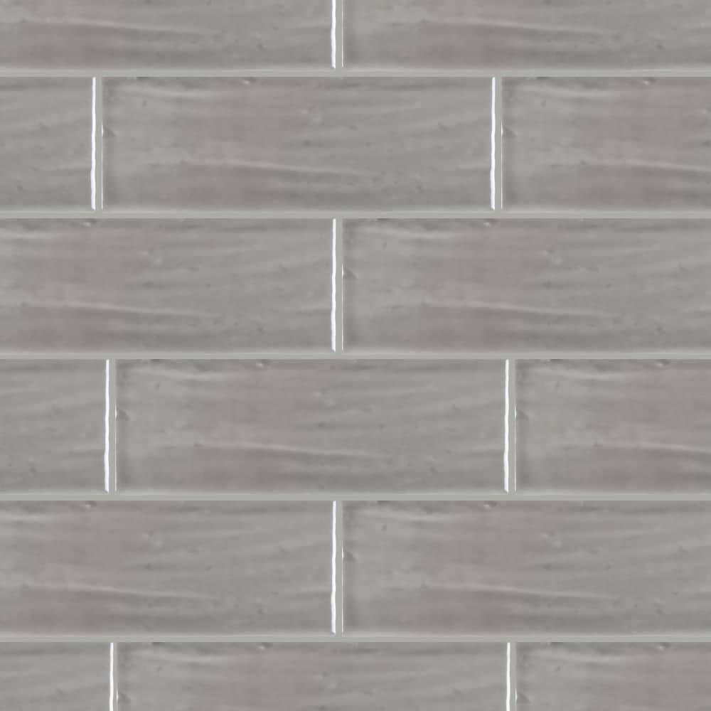 Boutique Ceramic Boutique Crafted Grey 5-in x 14-in Glazed Ceramic Subway Wall Tile (0.46-sq. ft/ Piece) | LWBOUT0514GREY