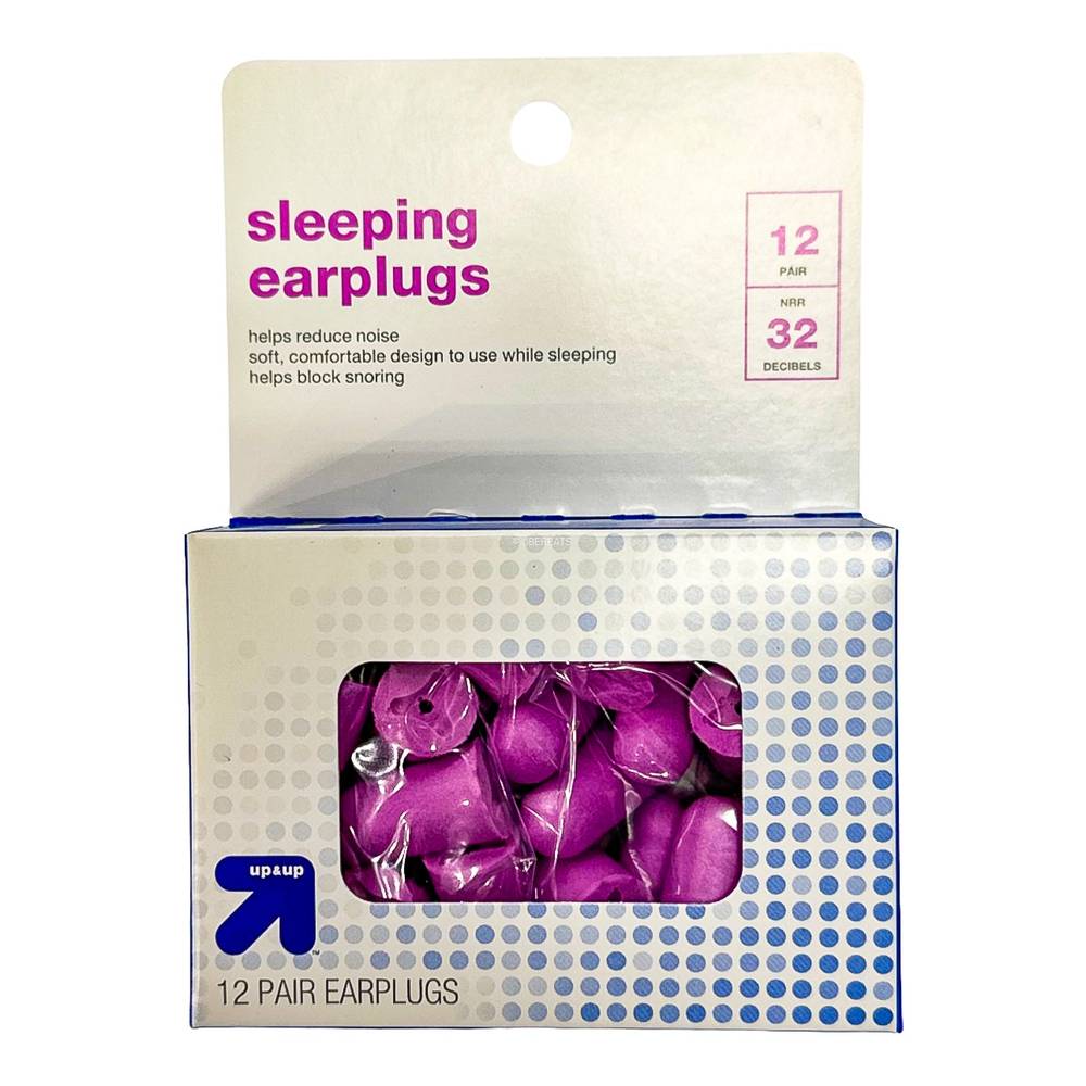 Up&Up Sleeping Foam Earplugs (12 ct)