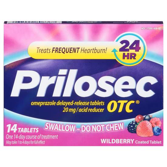 Prilosec Wildberry Acid Reducer 20mg Coated Tablets ( 14 ct )