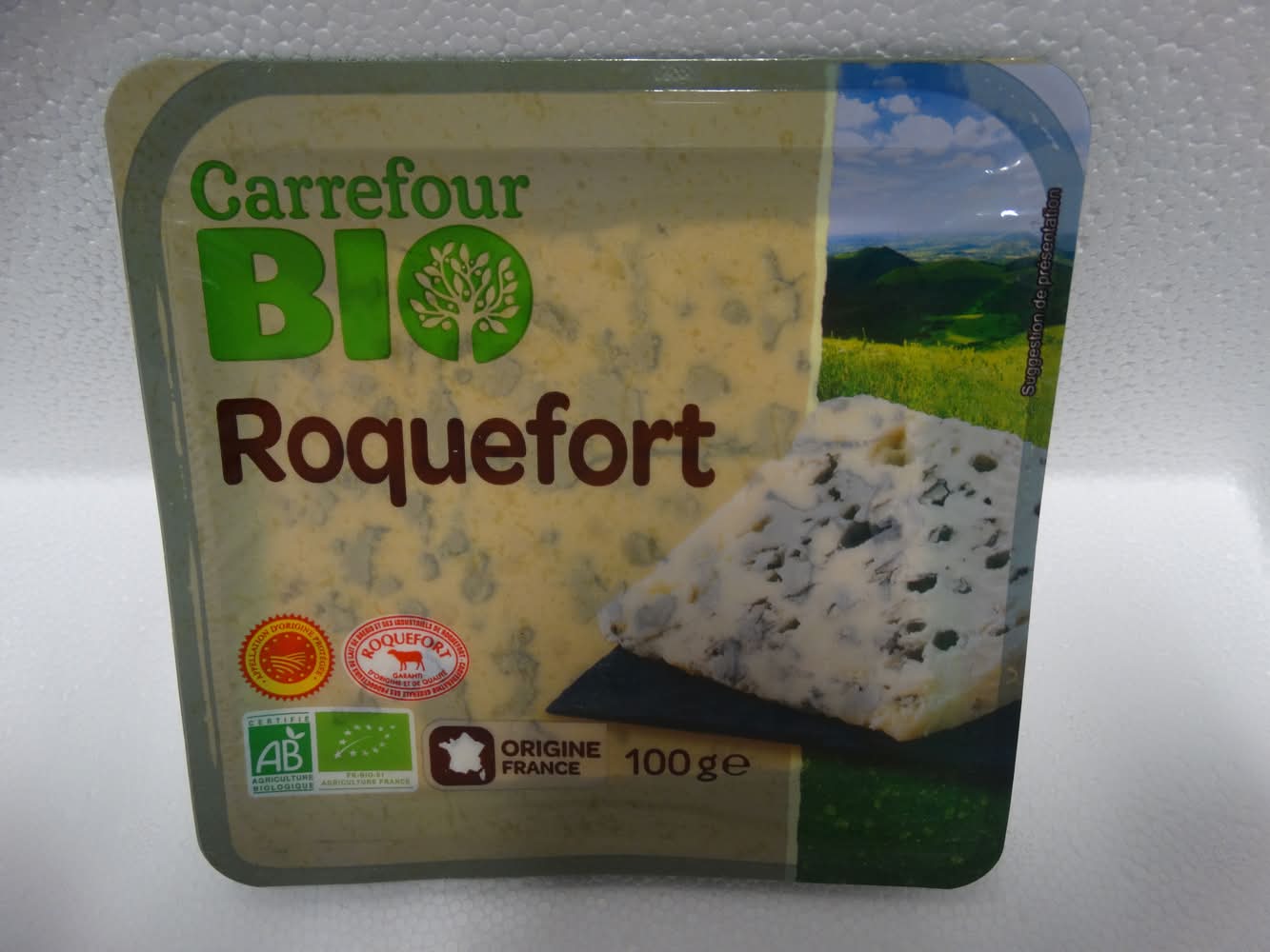 Carrefour Bio - Fromage roquefort au lait de brébis (100g)