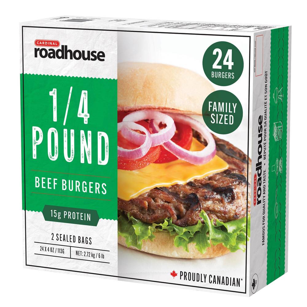 Cardinal Quarter Pound Beef Burger 24 × 113 G