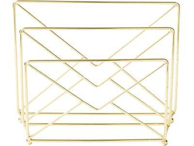 Martha Stewart Compartment Metal File Sorter Ms103l, Gold