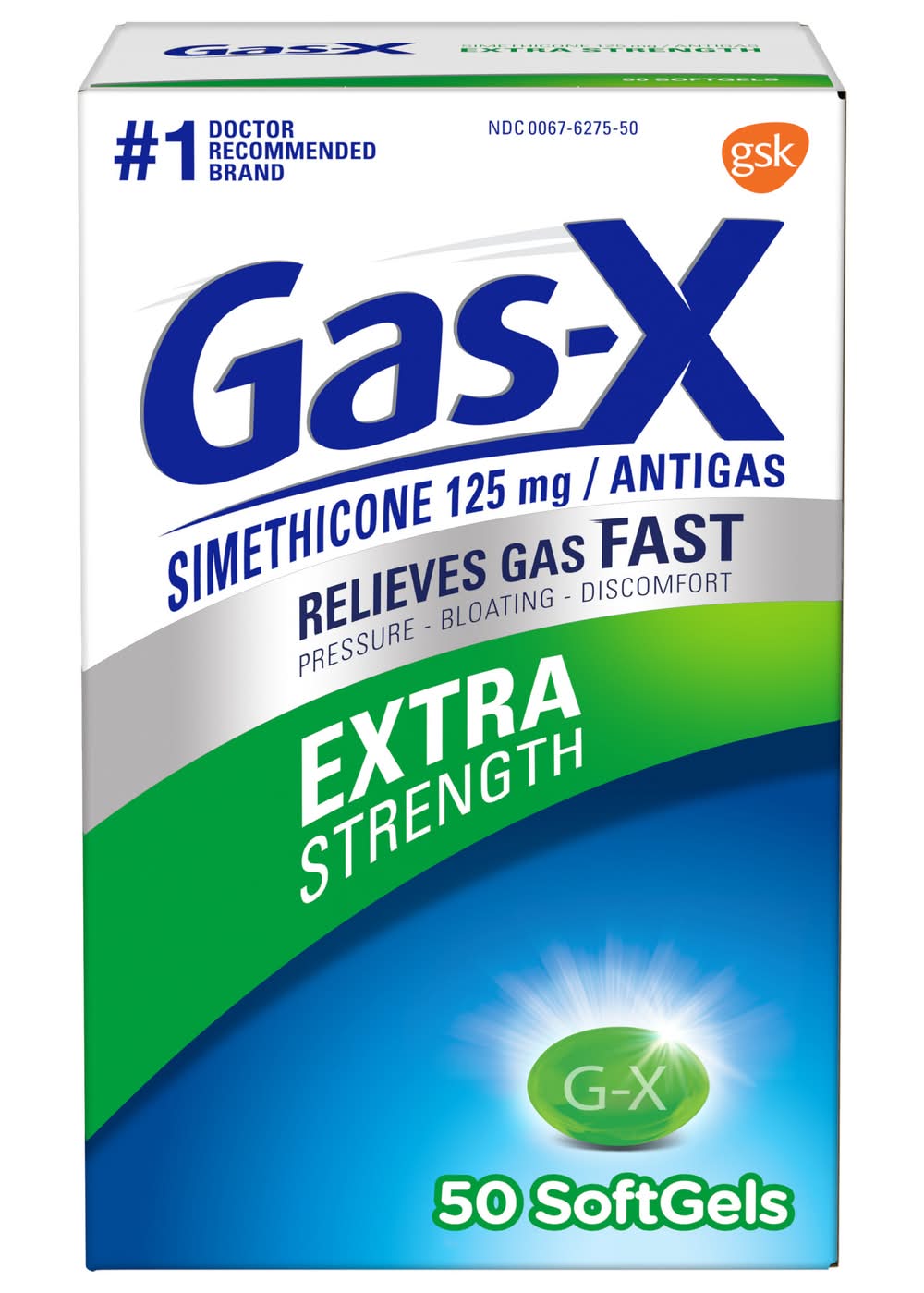 Gas-X Extra Strength Simethicone Softgels 125 mg (50 ct)