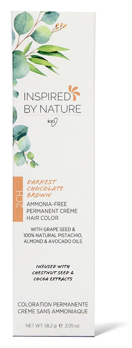 Inspired by Nature Ammonia-Free Permanent Hair Color, Darkest Chocolate Brown 2CH (2.05 oz)