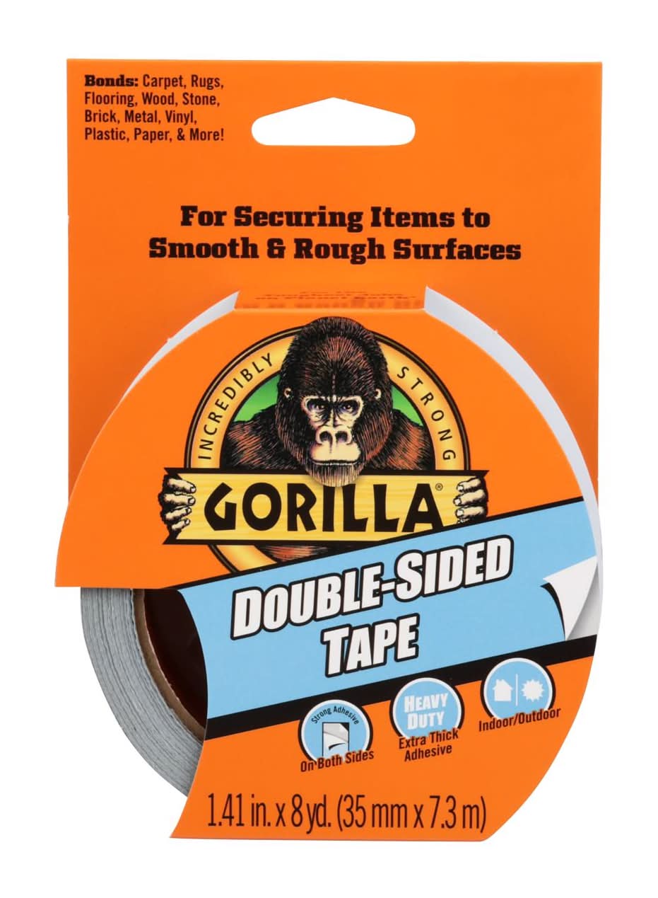 Gorilla 1.41 In. W X 8 Yd L Gray Double-Sided Duct Tape
