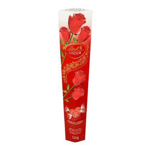 Truffes lindor au chocolat au lait de lindt– boîte ornée de roses à longue tige (120g) (120 g) - lindt lindor long stemmed rose box (120.0 gr)