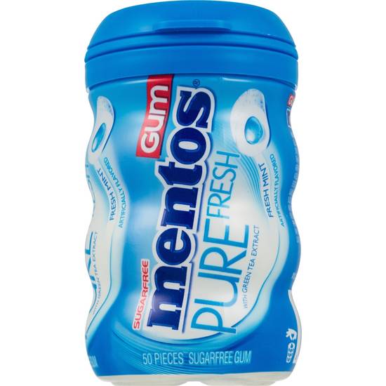 Mentos Fresh Mint Sugarfree Chewing Gum, 50 ct