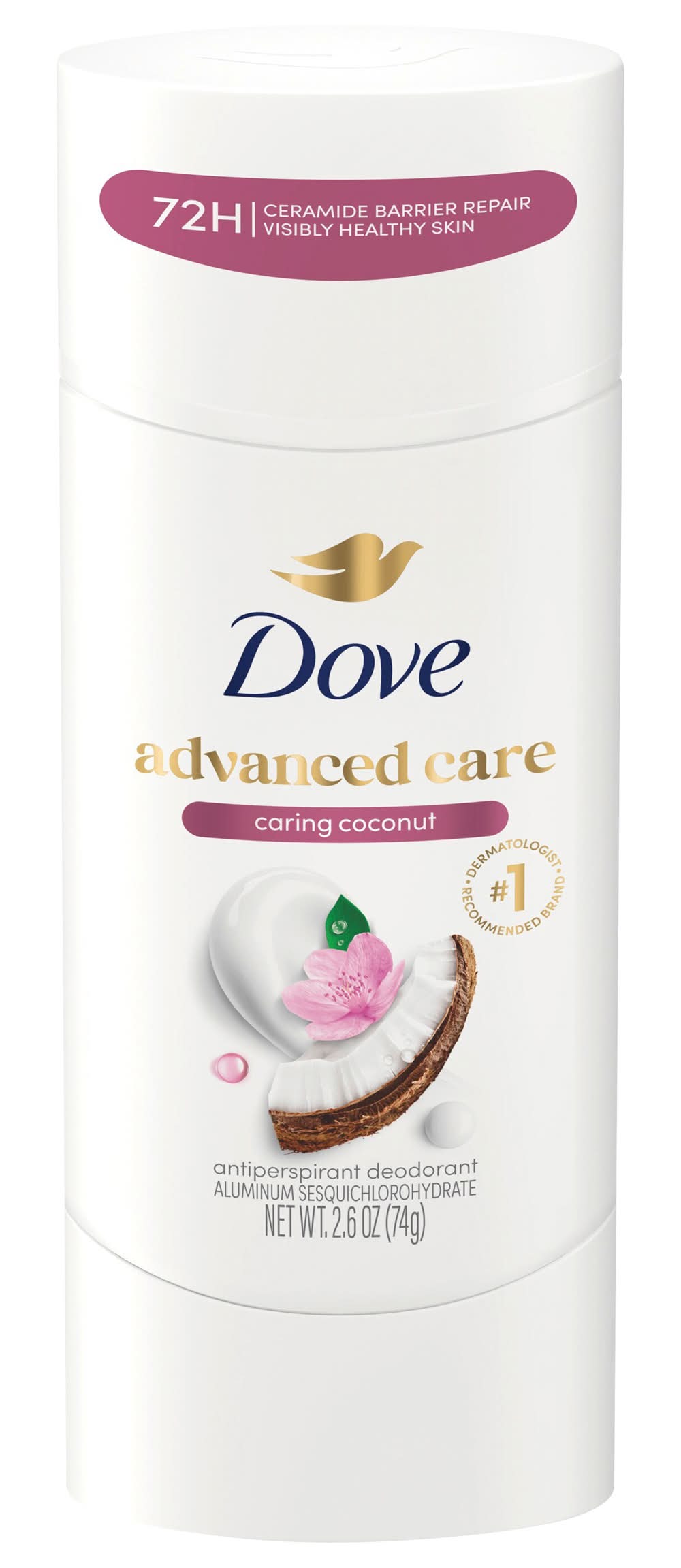 Dove Advanced Care Antiperspirant Deodorant Stick, Caring Coconut (2.6 oz)