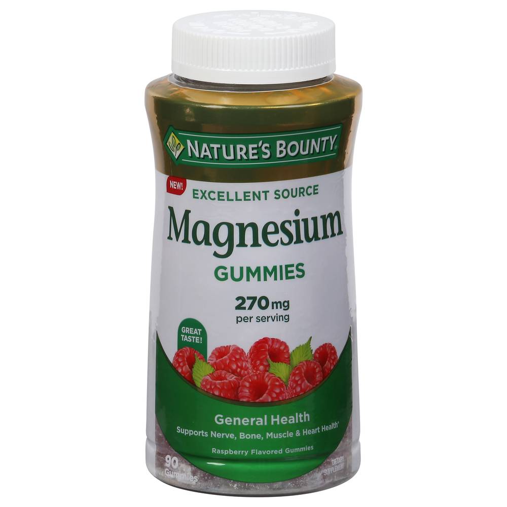 Nature's Bounty Magnesium 270mg Gummies (raspberry)