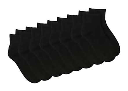 Juniors No Shows Everyday Socks 8-Pack Black