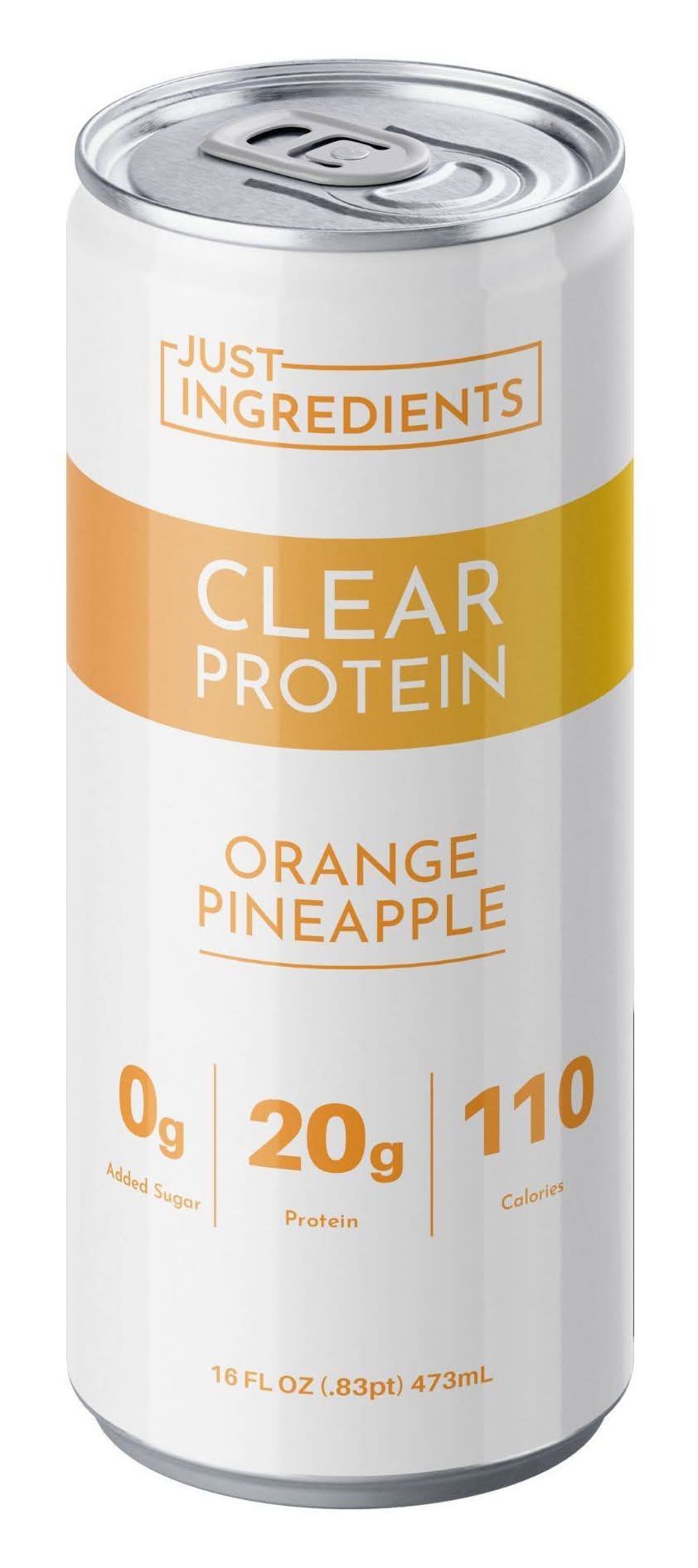Just Ingredients Clear Protein Drink, Orange Pineapple (16 fl oz)