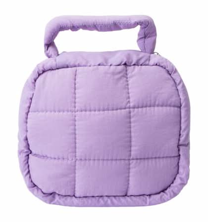 Quilted Travel Set With Top Handle Purple