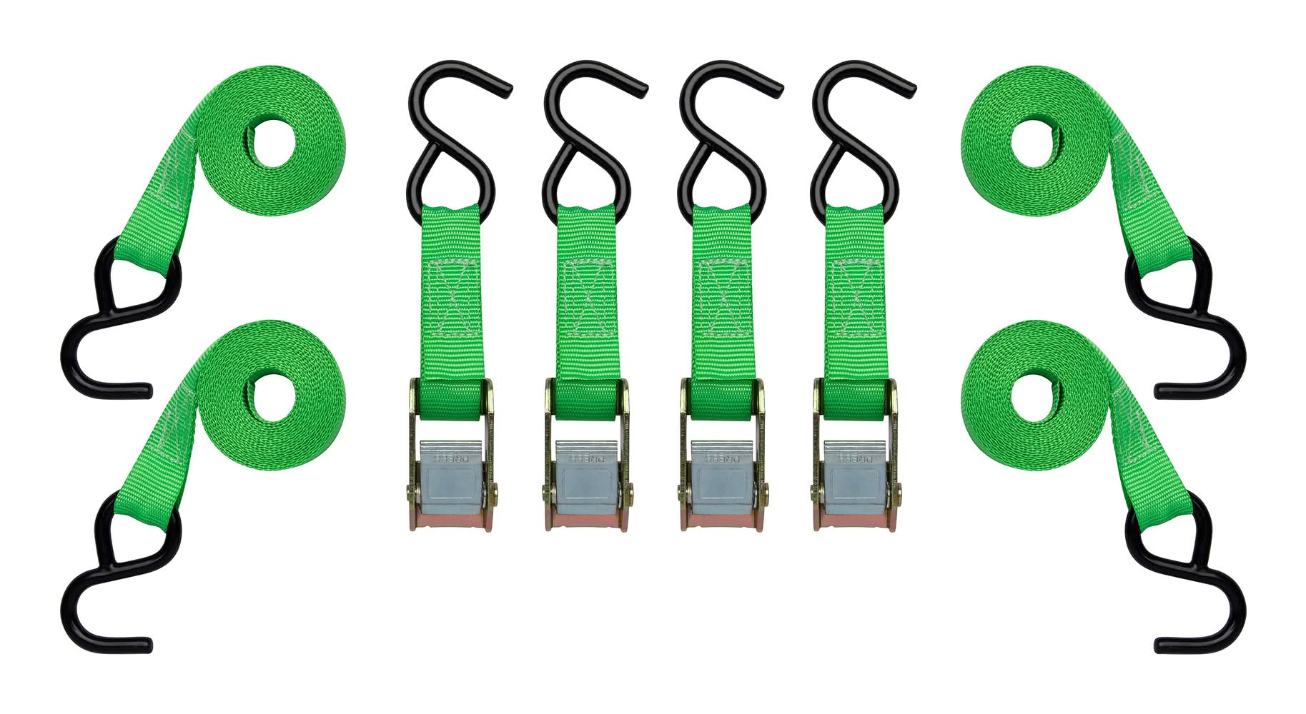 Project Source 1-in x 10-ft Cam Tie Down with J-Hook 900-lb Break Strength 4 -Pack