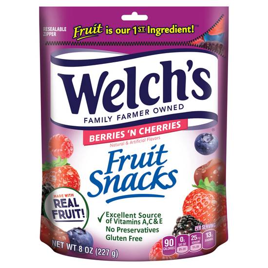 Welch's Berries & Cherries Fruit Snacks (8 oz)