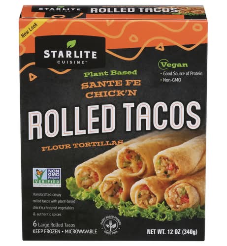 Starlite Plant Based Santa Fe Chick'n Rolled Tacos