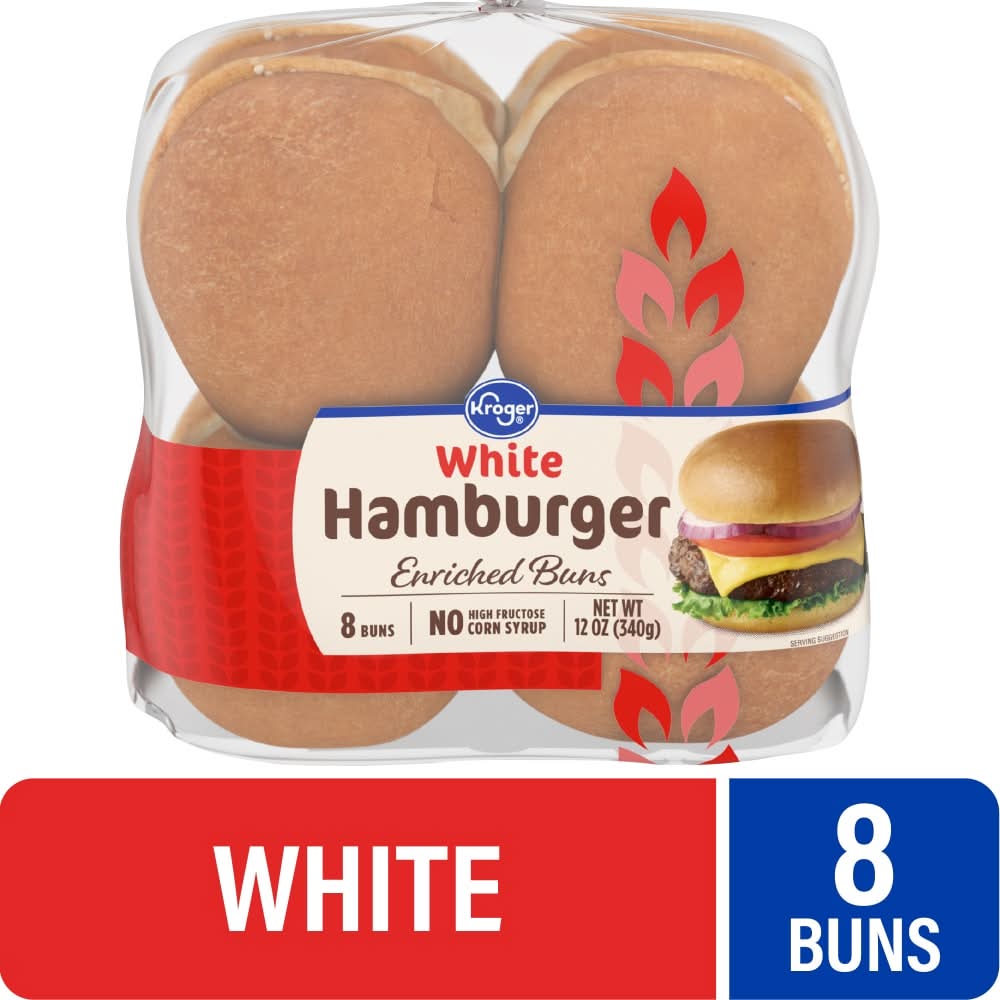Kroger® White Hamburger Buns