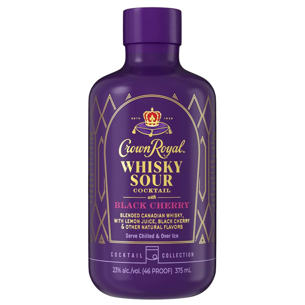 Crown Royal Whisky Sour Cocktail, Black Cherry (13.22 oz)