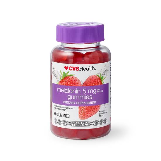 CVS Health Great Tasting Melatonin Gummy Sleep Aid Strawberry