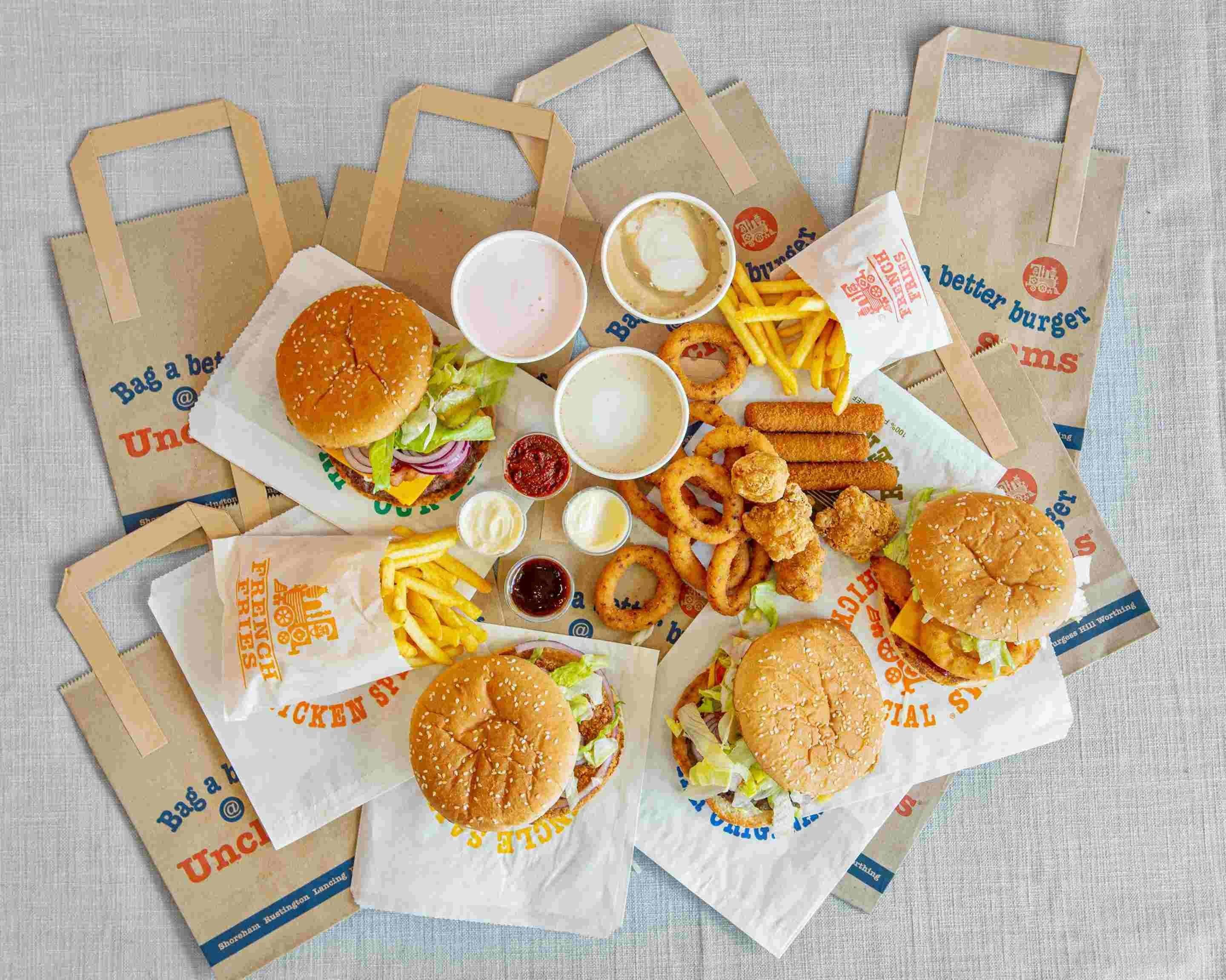 Uncle Sams Hamburgers Hangleton Menu Takeaway in Brighton and Hove