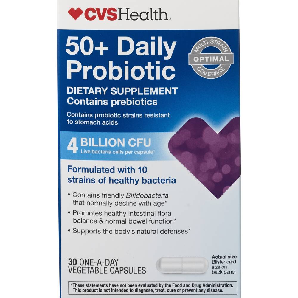 Cvs Health Adult 50+ Probiotic Capsules, 30 Ct