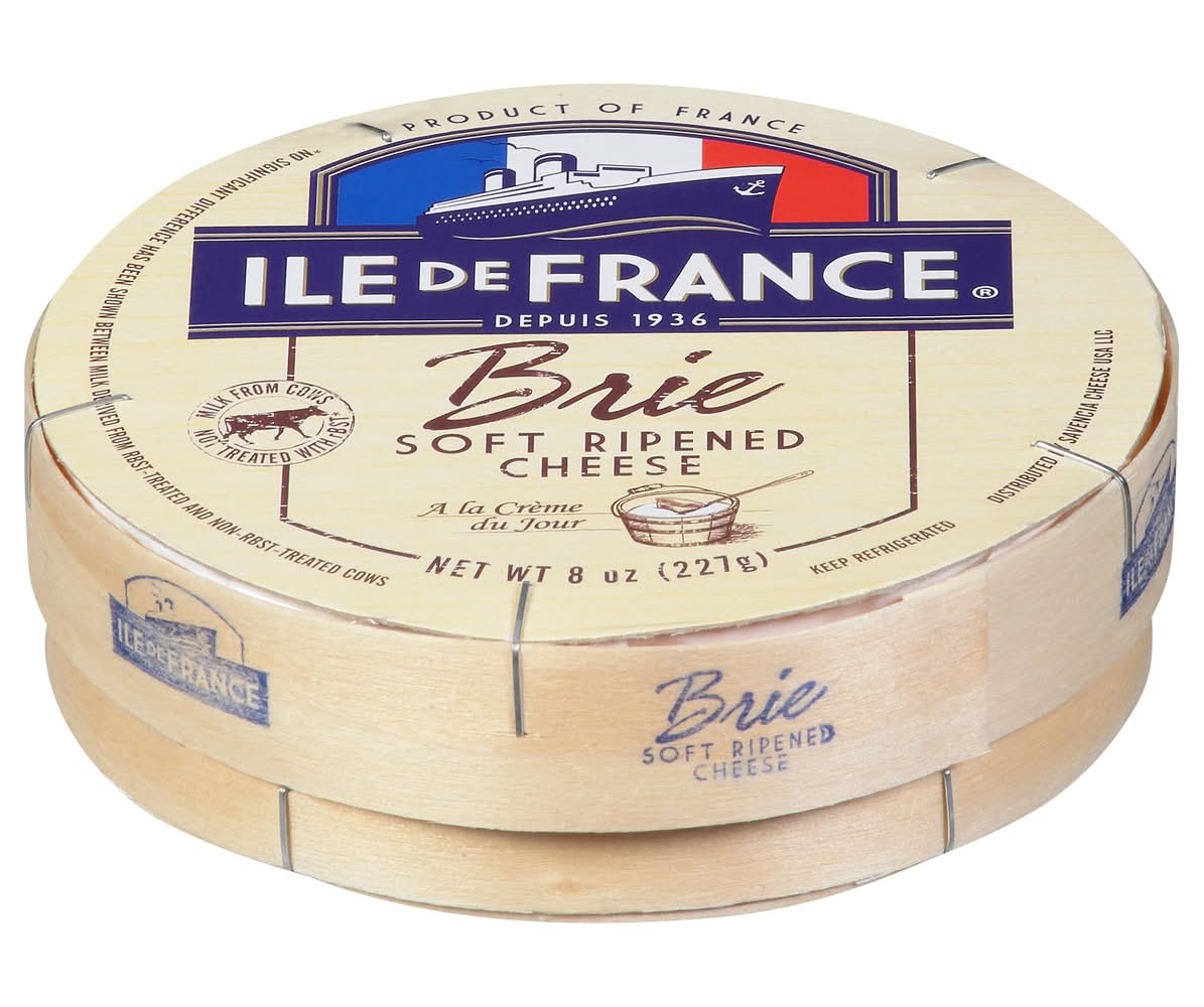 Ile de France Soft Ripened Brie Cheese (8 oz)