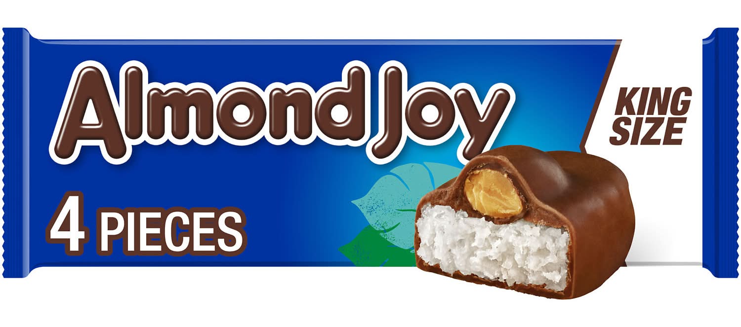 Almond Joy Chocolate Candy Bar, Coconut & Almond (3.22 oz, 4 ct)