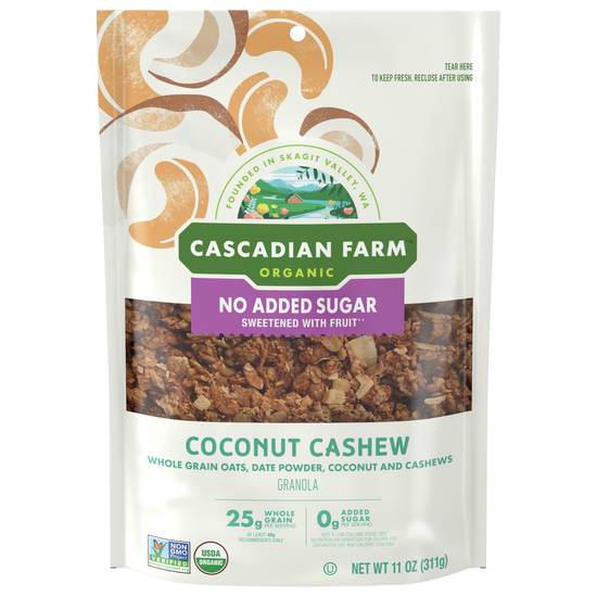 Cascadian Farm Organic No Added Sugar Granola (coconut cashew)