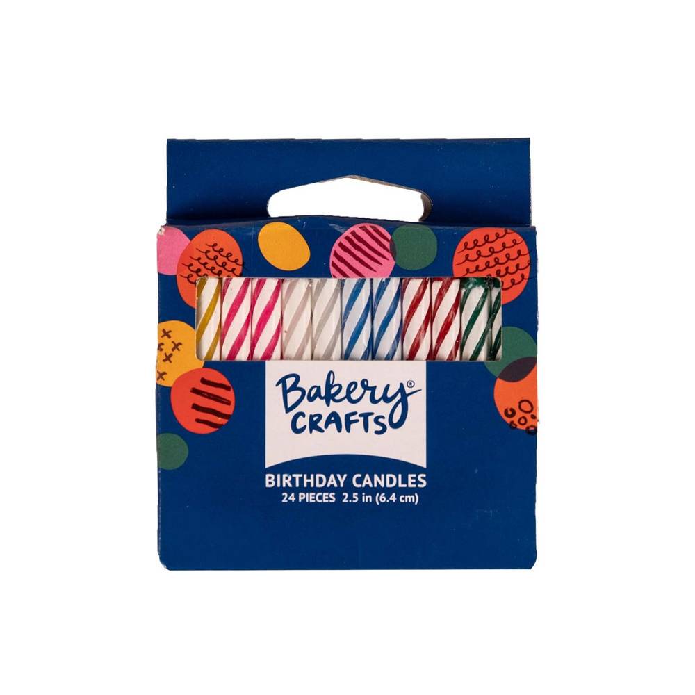Bakery Crafts Birthday Candles, 2.5 In (24 ct)