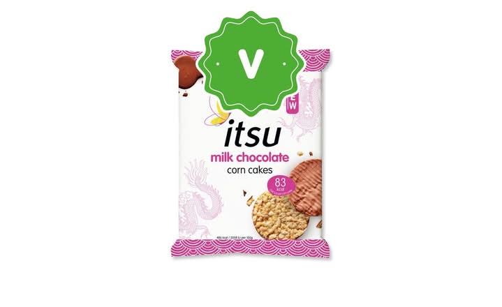 milk chocolate corn cakes