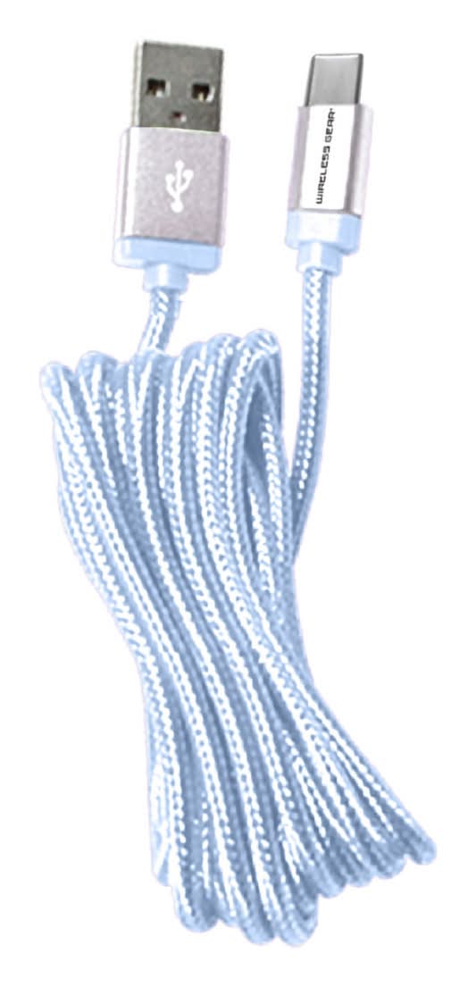 Wireless Gear Usb-C To Usb Cable, 10 ft, Powder Blue